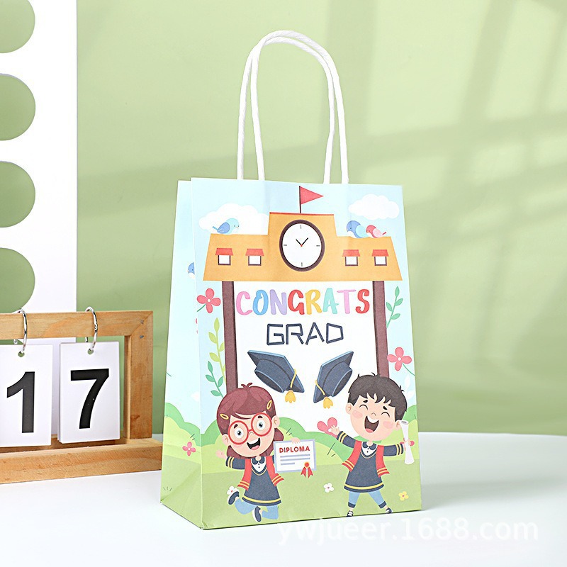 Bolsas de regalo de cumpleaños, bolsas de cartón cartón, bolsas de embalaje para llevar, bolsas de embalaje de regalo de fiesta para niños, bolsas de mano