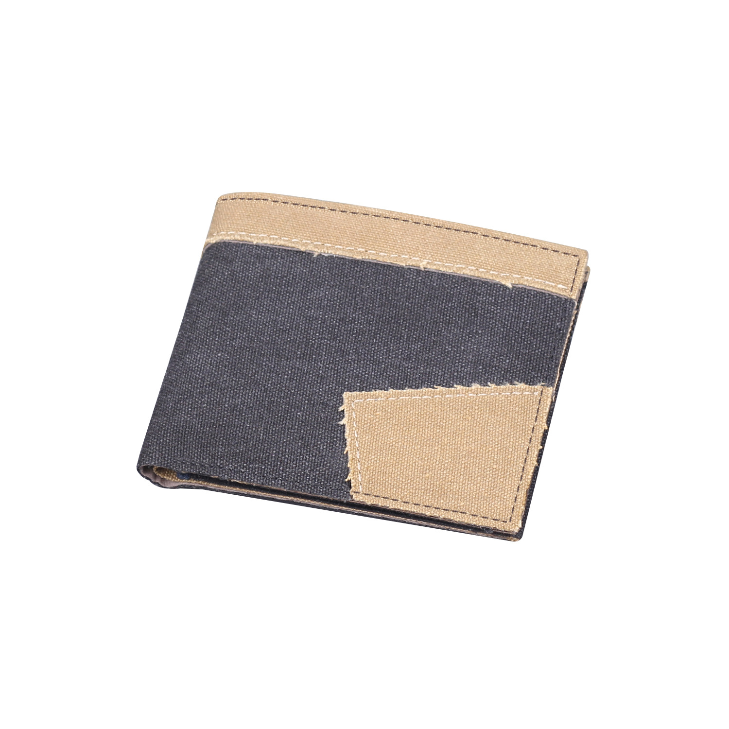 Cartera de lona de hombre cartera de tarjetas de hombre en una cartera corta denim 9 tarjetas cartera de hombre tela suave