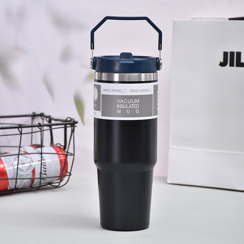 30oz de gran capacidad de acero inoxidable taza de coche al aire libre portátil cubierta de helado taza vacío frío aislamiento taza de cerveza