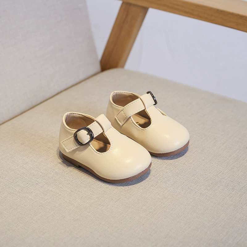 Children's shoes for princess, footwear for early age for leather shoes for leisure, soft sole, 3 years