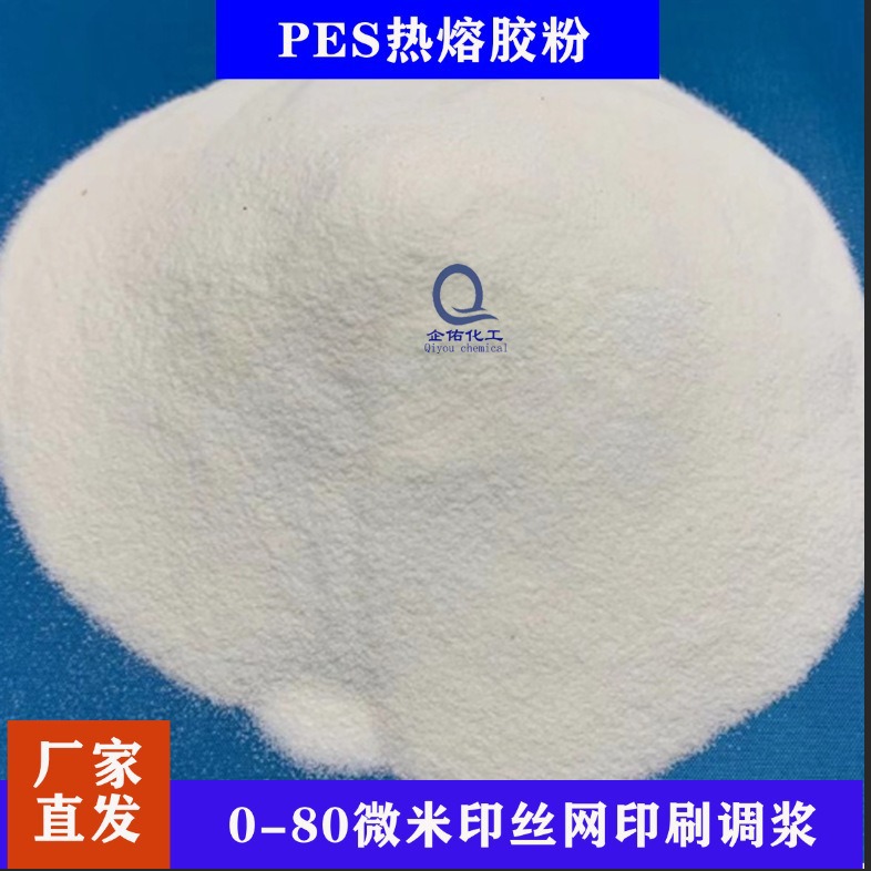PES热熔细粉低熔点热转移热熔胶粉 0-80微米印丝网印刷调浆
