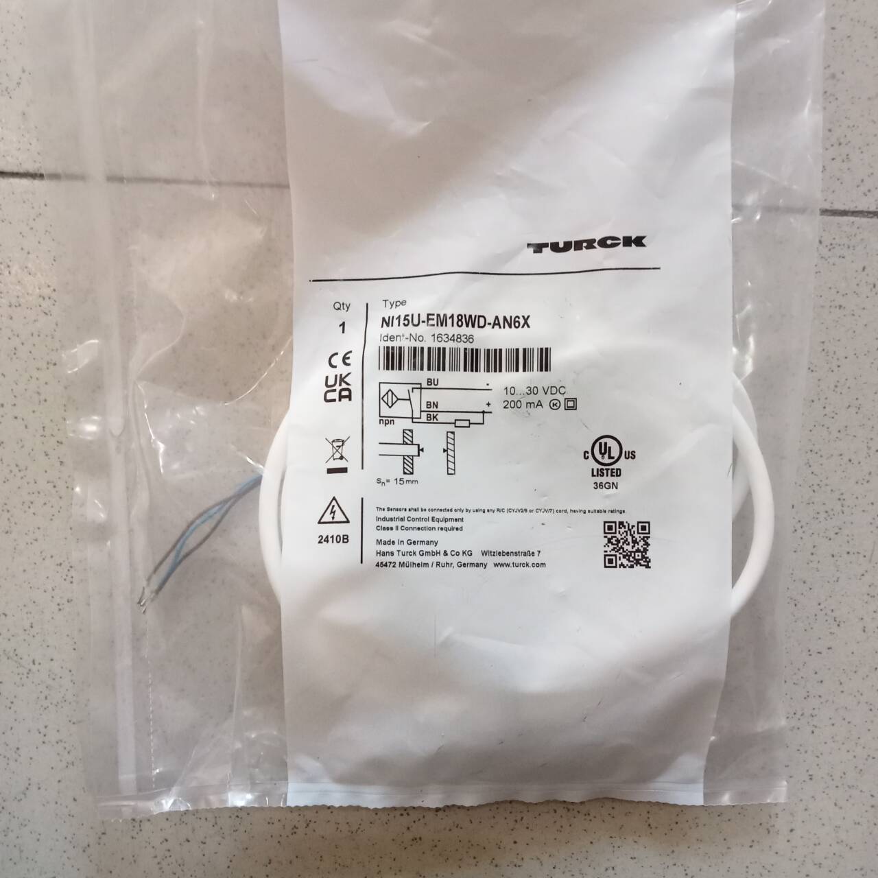 图尔克接近开关 NI15U-EM18WD-AN6X全新原装正品