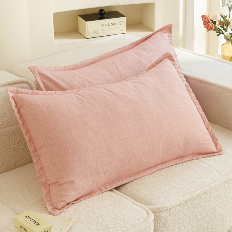 Funda de almohada absorbente de sudor simple Funda de almohada de algodón 48x74cm Couple adulto en casa Funda de almohada de dormitorio de estudiante individual