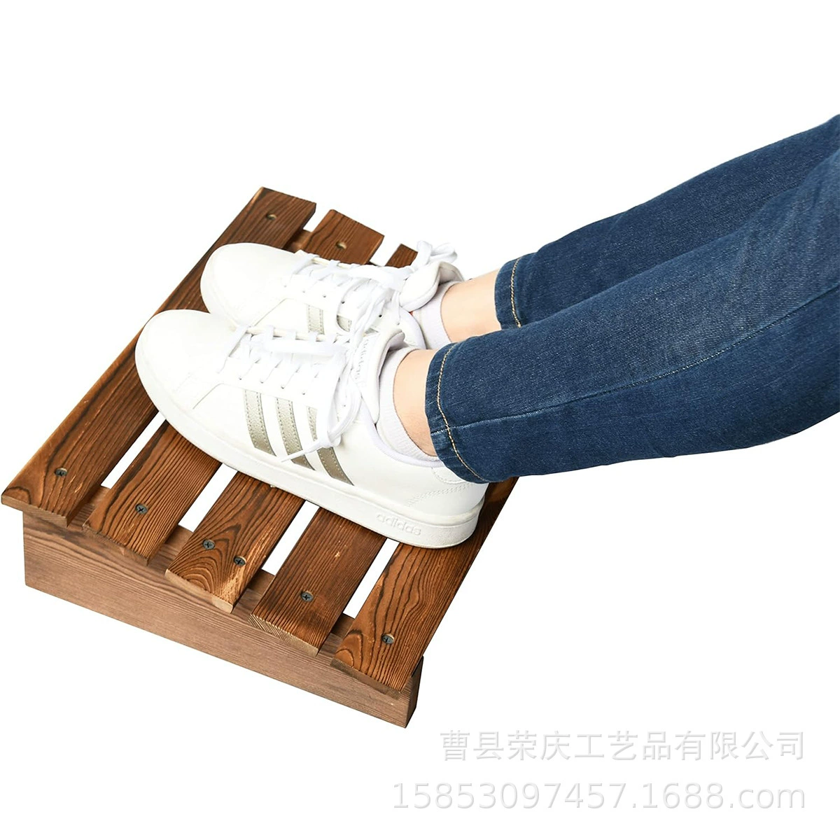 Деревянные 15-дюймовые деревенские эргономичные ножные табуреты под столом