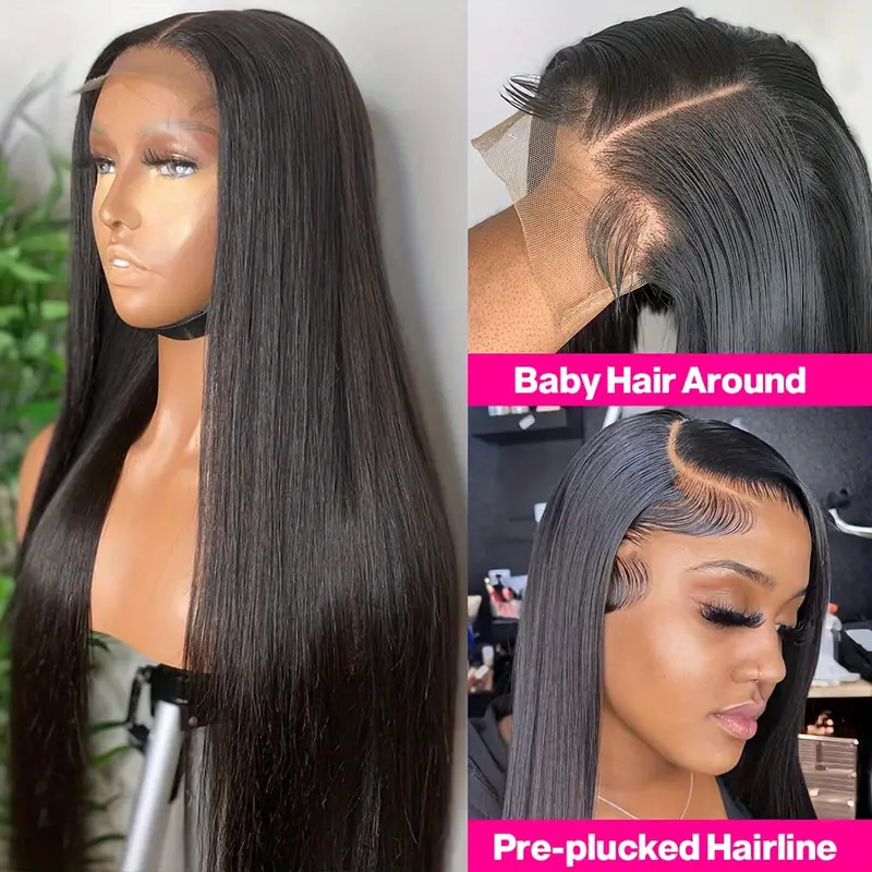 Amazon's New Wig Women's Front Lace Medium Parted Long Straight Hair European and American Export Chemical Fiber Wigs Full Headgear in Stock Amazon's New Wig Women's Front Lace Medium Parted Long Straight Hair European and American Export Chemical Fiber Wigs Full Headgear in Stock