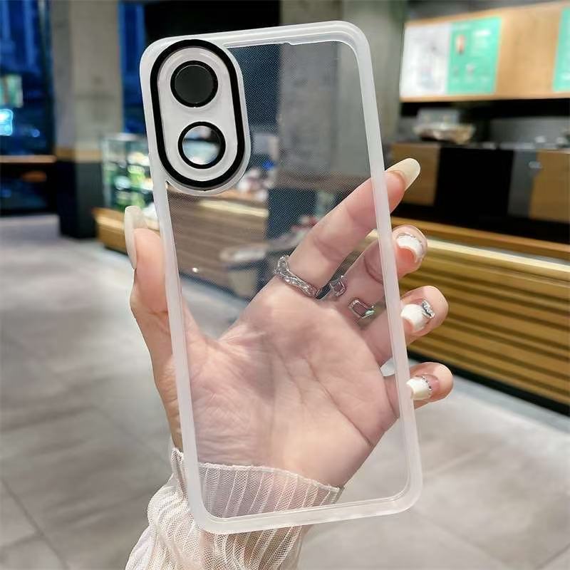 OPPO için uygun A18 A38 A17 A16 A16E A15 cep telefonu kılıfı silikon şeffaf koruyucu kapak TPU anti-düşme