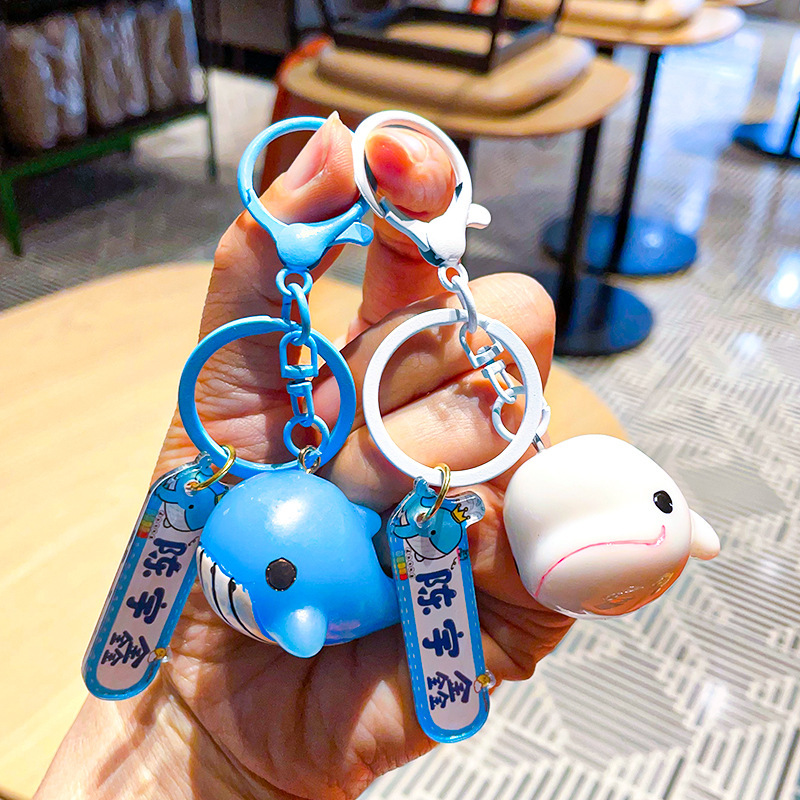 Seaside Souvenirs, Cute Whale Keychains, Creative Couple Key Pendants, Resin DIY Name Logo Wholesale