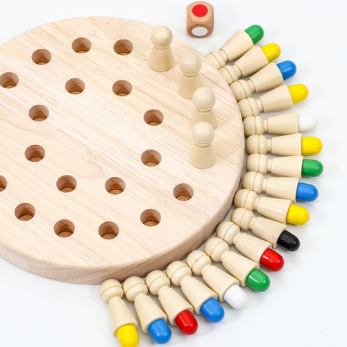 Cross-border wooden memory chess game toys, children's early education logical thinking training parent-child interactive teaching aids wholesale