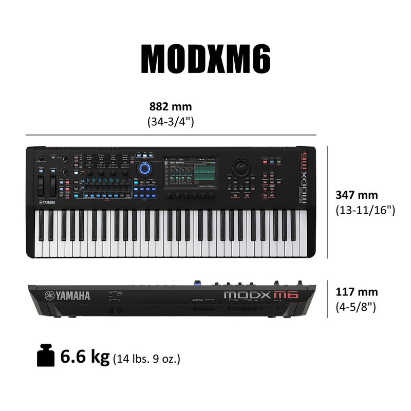 Yamaha Modxm8/M7/M6 Heavy-Hammer Electronic Synthesizer Upgraded to 88 Keys