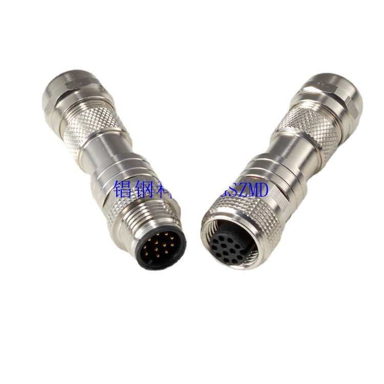 M11 M13-4о 5о 12PINͷM12 shield straight male plug