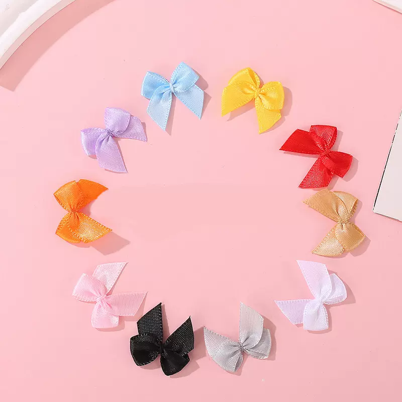 现货3分彩色丝带蝴蝶结手工diy饰品发饰配件内衣服装礼盒小蝴蝶结