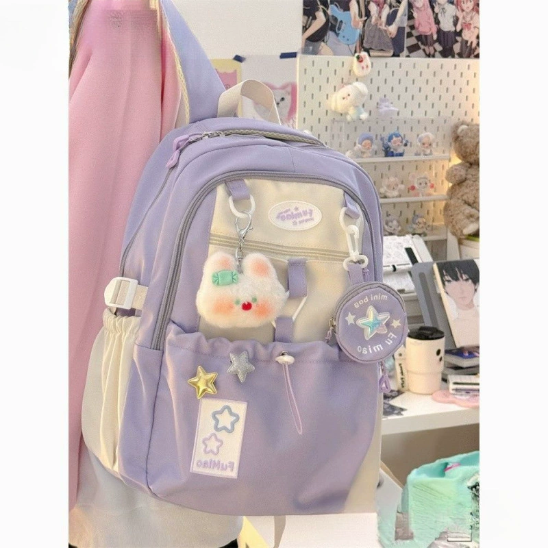 Школьные сумки для девочек, рюкзаки для девочек, школьные сумки для женщин, вместительные и красивые рюкзаки для учащихся средних и старших классов в корейском стиле.