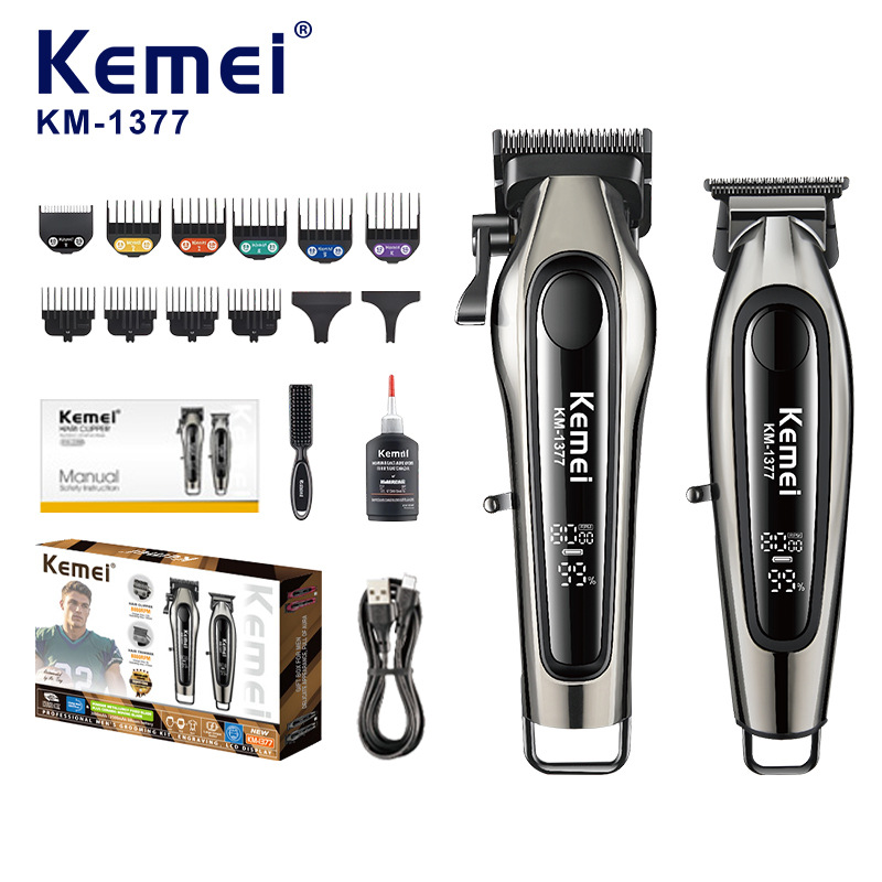 Kemei Kemei corte de pelo profesional KM - 1377 corte de pelo eléctrico transfronterizo corte de pelo digital de larga duración corte de pelo