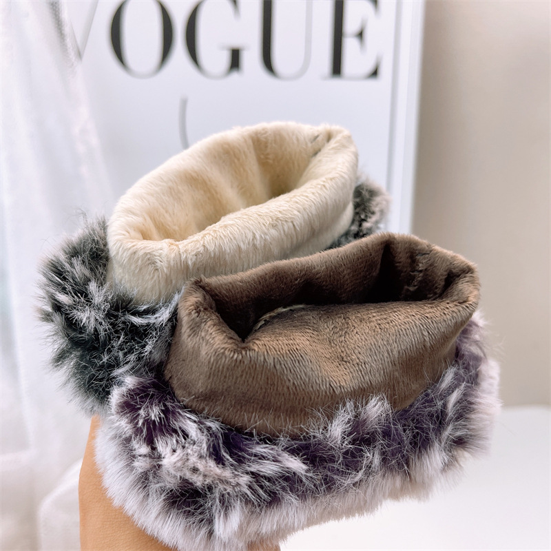 Simple casual leather gloves women's autumn and winter outdoor riding touch screen gloves fleece warm PU gloves_voghion.com