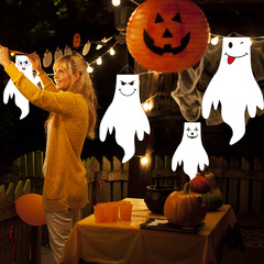 Halloween Wind Tunnel Ghost Face Banner Windsock Expression Wind Banner Outdoor Courtyard Decoration Ghost Flag Wholesale Available