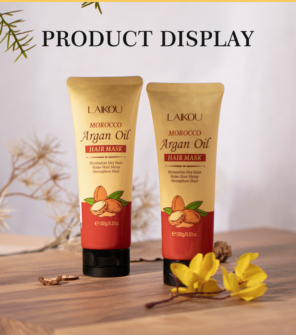 Cross-border LAIKOU Moroccan Hair Mask 100g: Smooth hair drying, Reduced split ends, smooth and lustrous hair mask undefined
