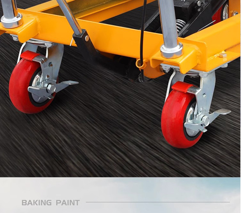 Manual hydraulic lift platform cart, small lift flatbed cart, electric loading and unloading cart, mobile scissor-type platform