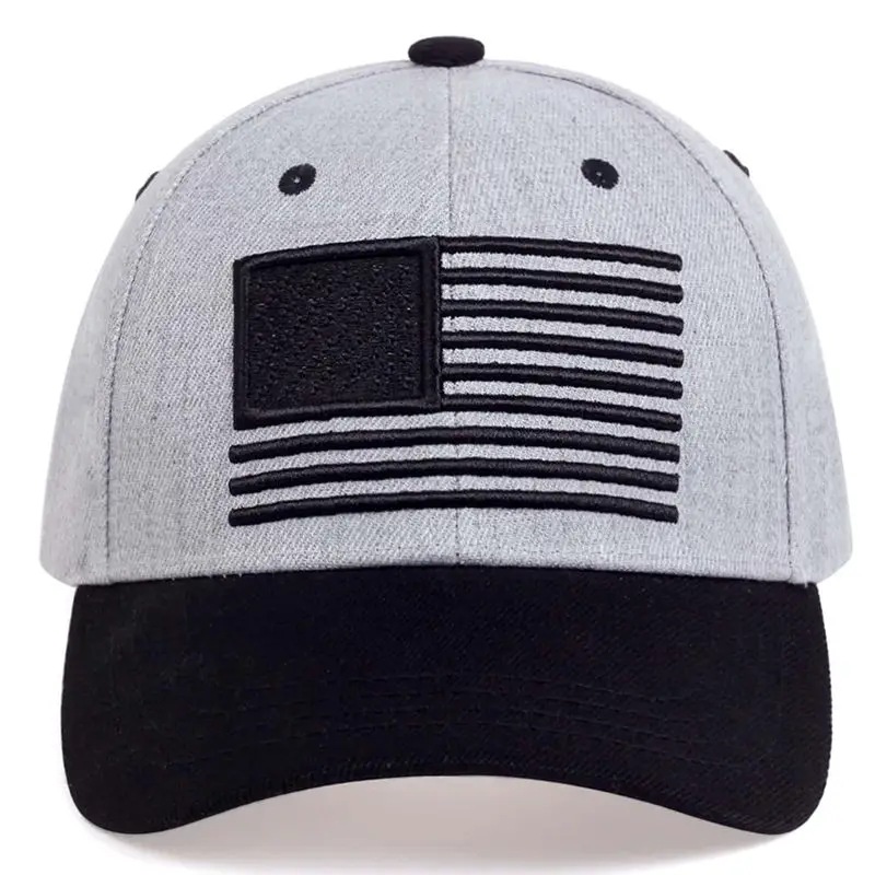 Nouvelle casquette de baseball de couleur unie pour la protection solaire en extérieur, casquette à bec de canard avec drapeau américain, chapeau de sport décontracté_voghion.com
