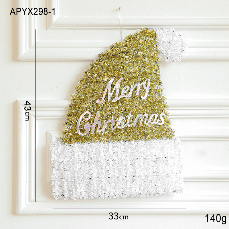 33CM sombrero dorado de Navidad