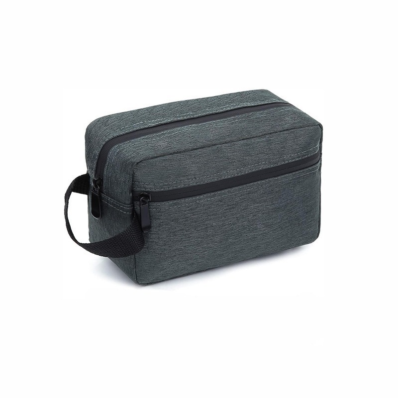 Bolsa de tocador para hombres al por mayor bolsa de cosméticos para mujer portátil portátil de doble capa de gran capacidad bolsa de almacenamiento de tela Oxford de alto valor