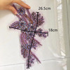 Purple glossy crystal, sweater, dress, clothing, decorations