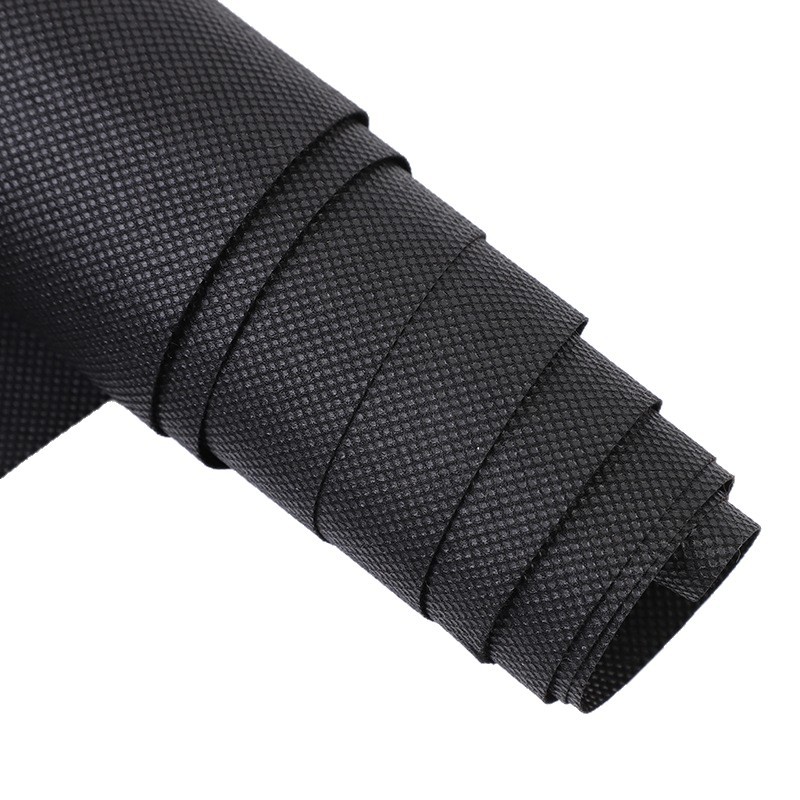 Fabricante PP no tejido 80g 100g sofá tela de fondo de tela no tejida negro para el forro de la caja de flores