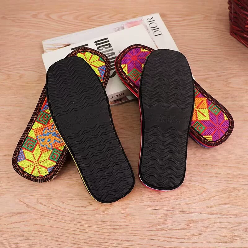 Вышитая крестом подошва чисто ручной работы diy шерстяная подошва противоскользящая износостойкая резина внутри и снаружи дома