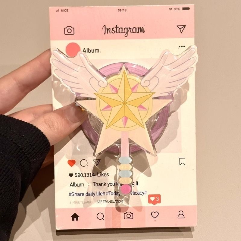 新しい漫画クマの子犬美少女 magsafe 磁気ホルダー携帯電話エアバッグデスクトップ強力な吸着に適しています|undefined