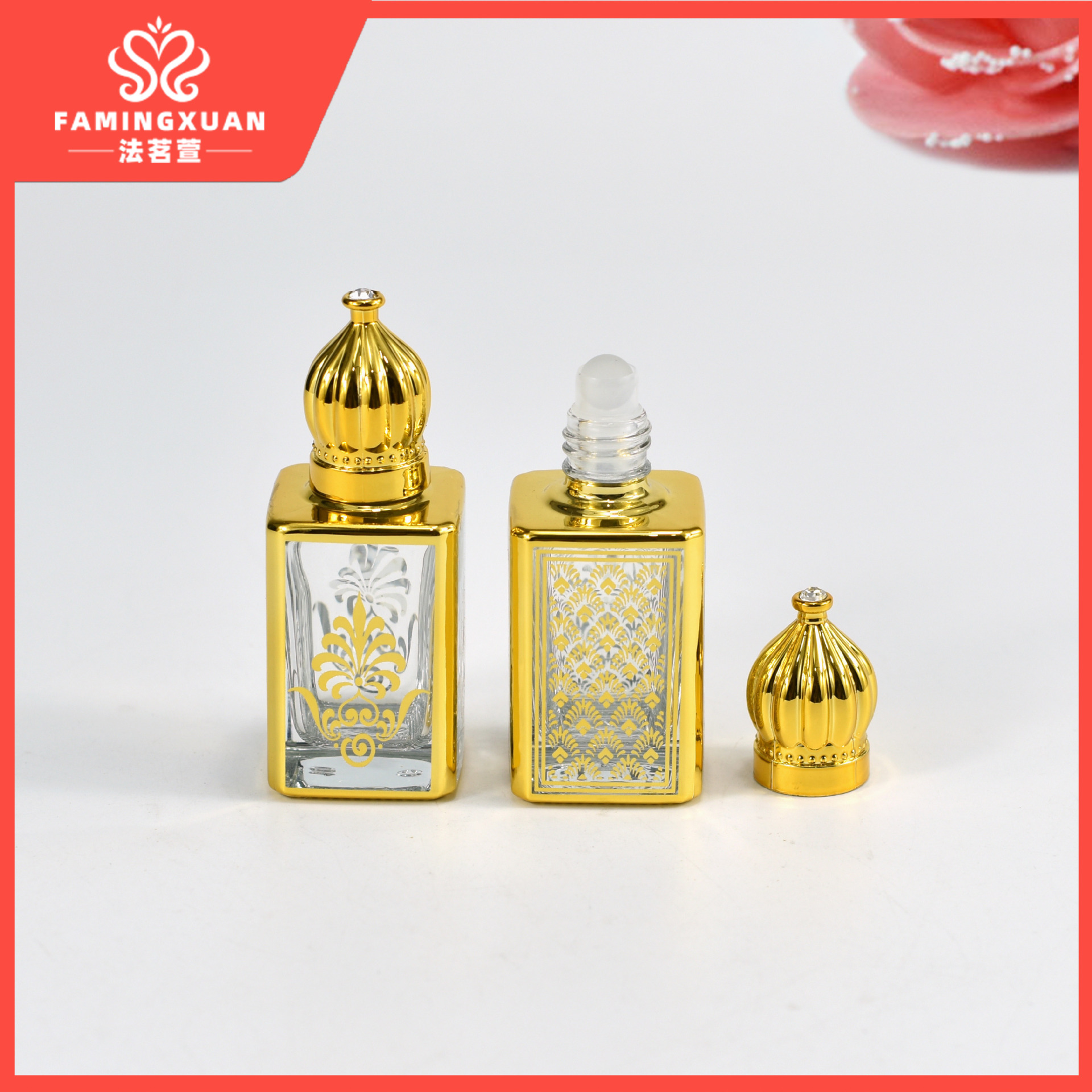 Botella de perfume faimingxuan sub-embalaje botella vacía perfume a granel botella vacía 15ML bola de cristal de perfume botella vacía