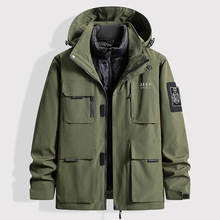 冬季三合一可拆卸冲锋衣外套男羽绒内胆防寒保暖户外休闲夹克
