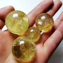 天然黄水晶之家黄水晶球建筑装饰手串多宝圆珠原石能量球摆件批发