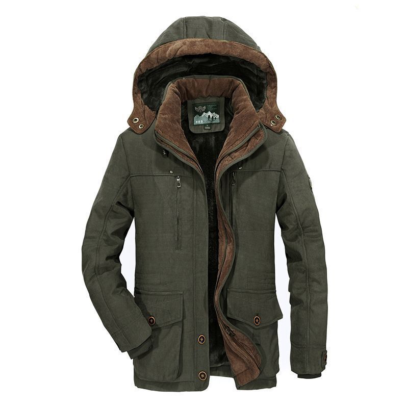 Winter warm three dimensional solid color green down jacket for…