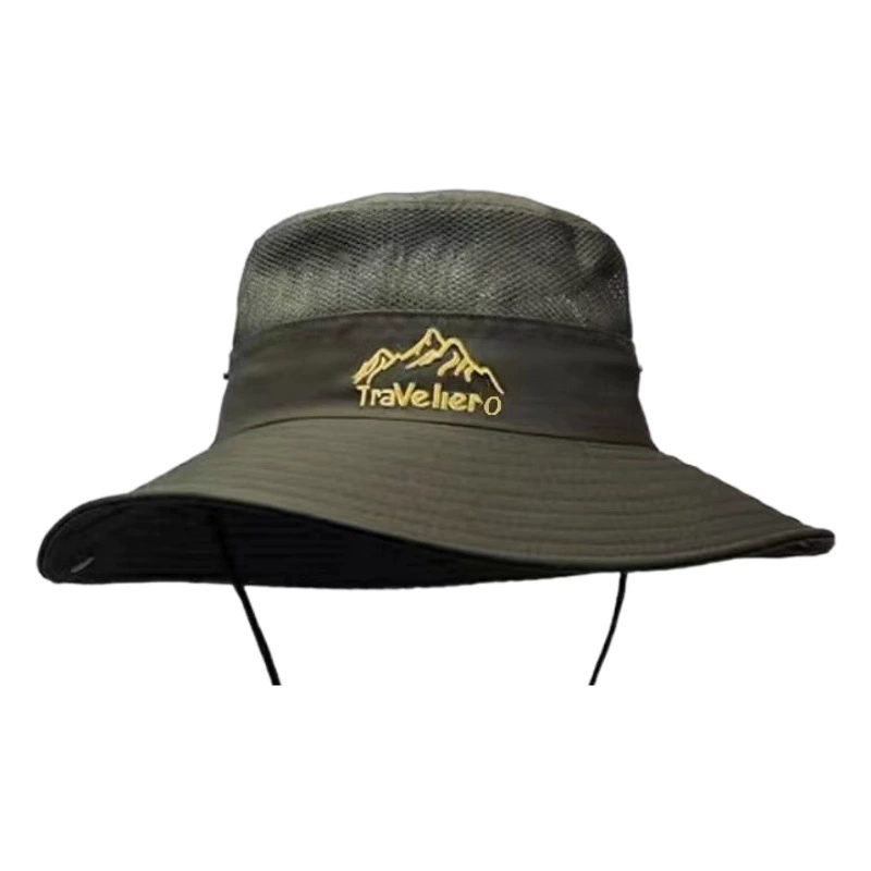 Рыбак шляпа шляпа Наружная шляпа дышащий солнцезащитный крем Туризм альпинизм мужчины и женщины Рыбалка летняя большая шляпа карниза ковбойская шляпа