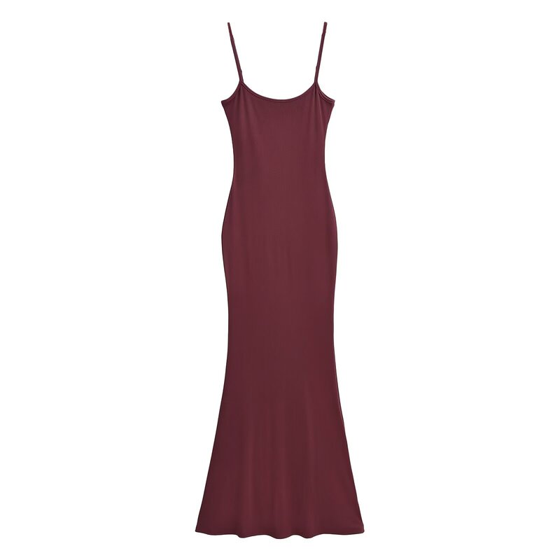 European and American hot girl sexy U-collar tight waist slim mop dress long dress street long dress slimming fishtail European and American hot girl sexy U-collar tight waist slim mop dress long dress street long dress slimming fishtail