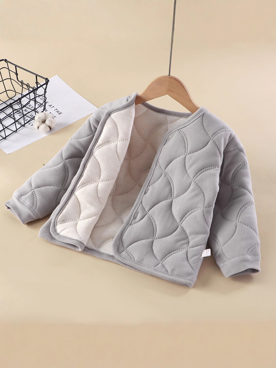 Tres capas de abrigo de niños, uniformes escolares, artefactos de algodón para niñas, ropa interior de algodón para niños, algodón para niños mayores y calientes