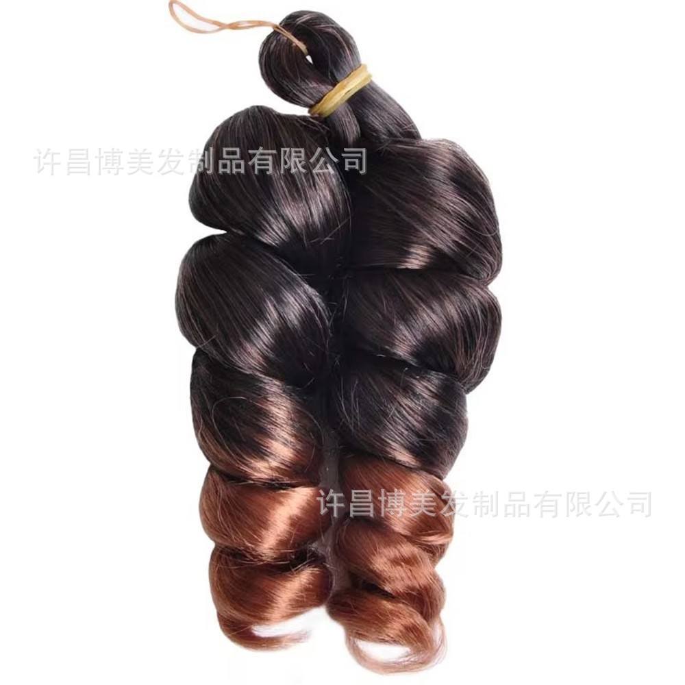 Crochet cabello fibra química francés espiral roll Italy curls Crochet Braids Hair peluca africana