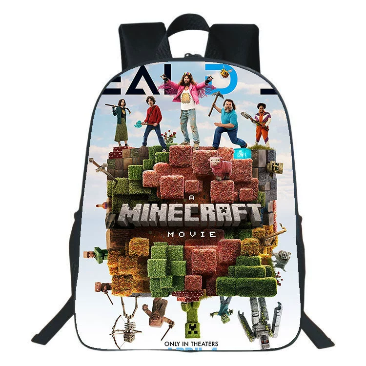 Кросс-Бордер рюкзак с принтом Minecraft Movie, школьный рюкзак для студентов
