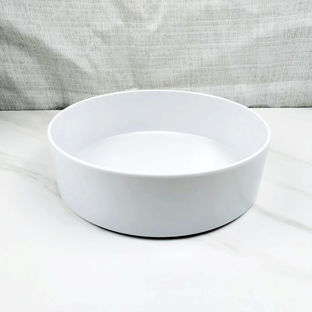 白色圆形糖果碗，节日坚果/零食可分格，可带盖