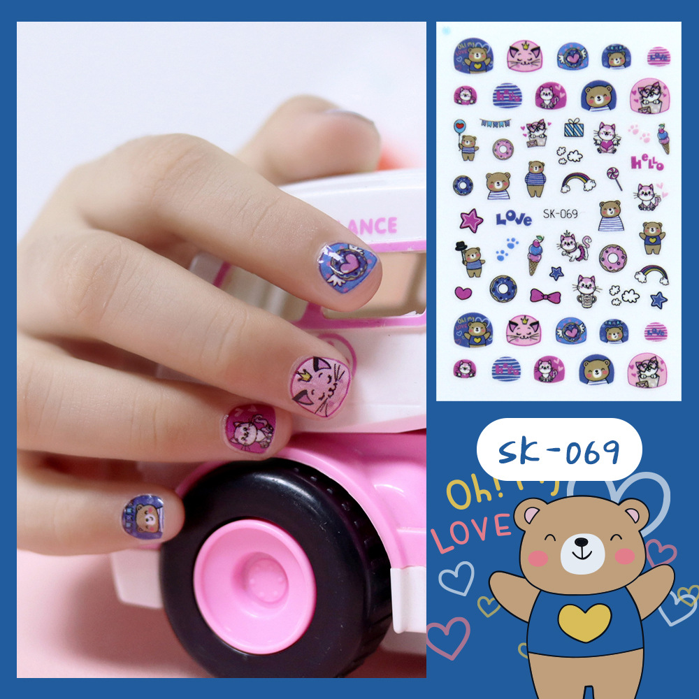 Nuevas pegatinas de unicornio, pegatinas de animales frescas y lindas para uñas, populares en Instagram, pegatinas de arte para uñas impermeables y duraderas, removibles.