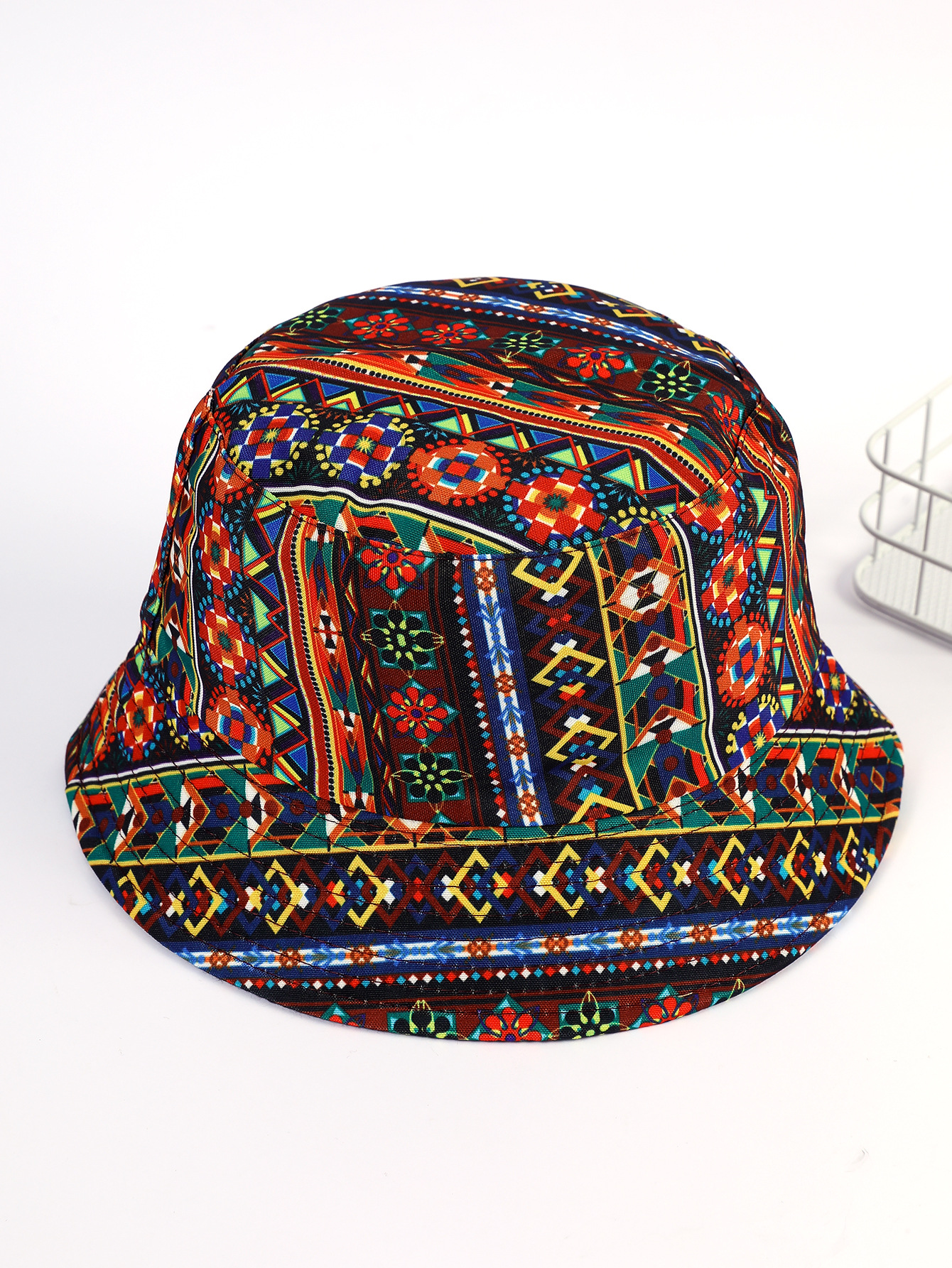 Primavera y verano nuevo sombrero de la cuenca del diamante geométrico bohemio protección solar sombrero del sol sombrero del pescador del sombrero de la cuenca de los hombres y las mujeres