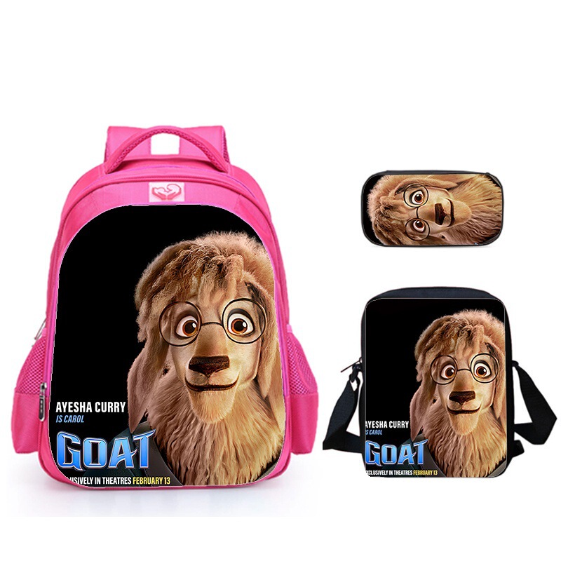 Trendy School Bag + Shoulder Bag + Pencil Case Miracle Dream Team Goat Themed Series Three-Piece Set Trendy School Bag + Shoulder Bag + Pencil Case Miracle Dream Team Goat Themed Series Three-Piece Set