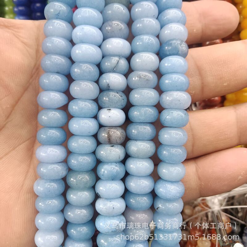 6x10mm天然石水晶玛瑙算盘珠隔片散珠串珠diy饰品手链项链配件批|undefined