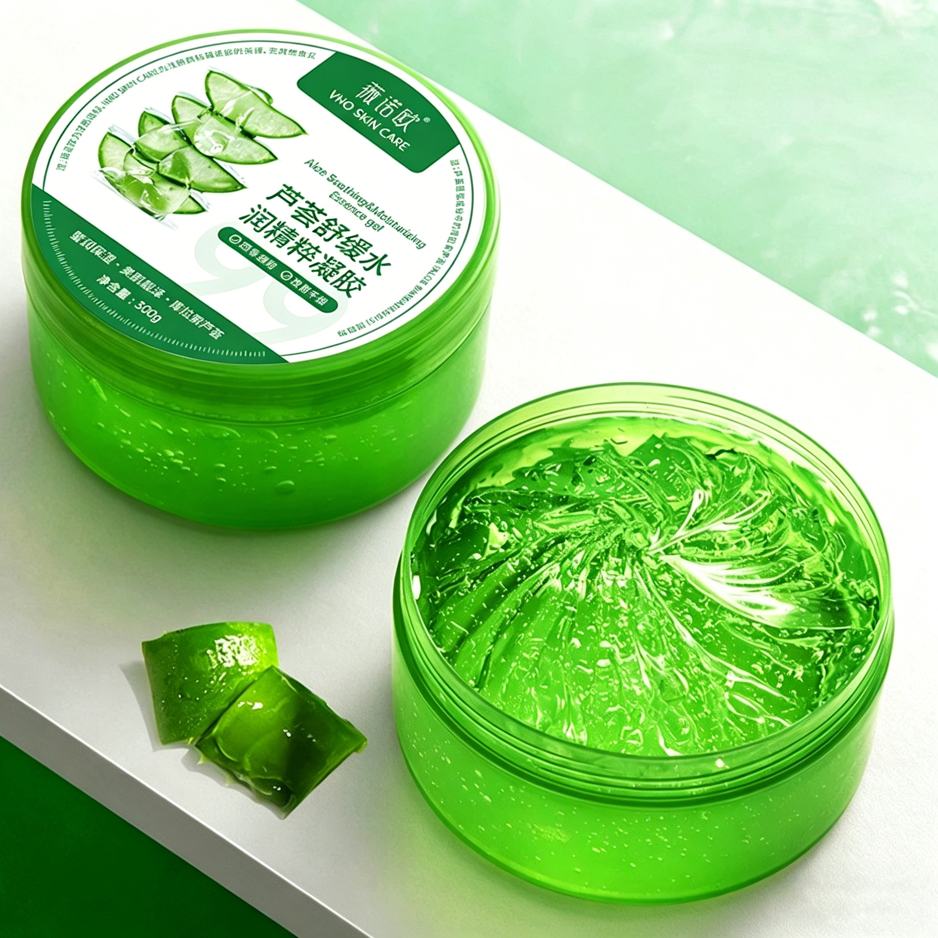 爆款芦荟胶灌肤套装正品300g补水保湿滋润面部护肤品芦荟凝胶批发