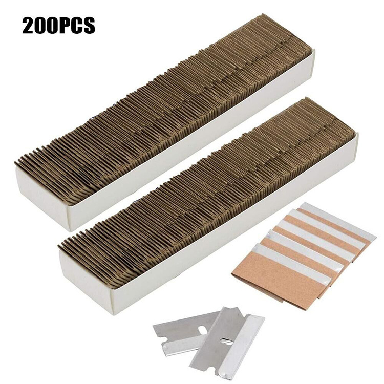 专供200PCS金属刀片刮刀盒装铲刀密封胶清洁标签贴纸贴花去除