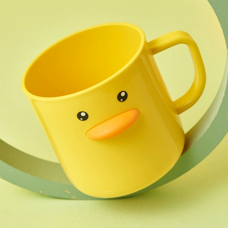 B.Duck, детский забавный креативный мультяшный пластиковый стакан для полоскания рта для домашнего использования, простой и элегантный дизайн, защита от падения