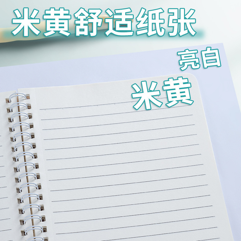 四方夥伴卡皮巴拉線圈筆記本子批發高顏值加厚記事本子卡通A5側翻