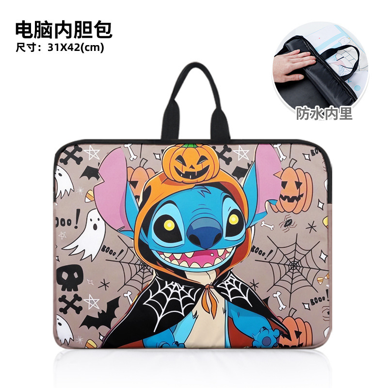 Stitch Halloween Series Cute Cartoon Peripheral Portable Laptop Bag Dirty-Resistant and Splash-Proof Liner Bag Stitch Halloween Series Cute Cartoon Peripheral Portable Laptop Bag Dirty-Resistant and Splash-Proof Liner Bag