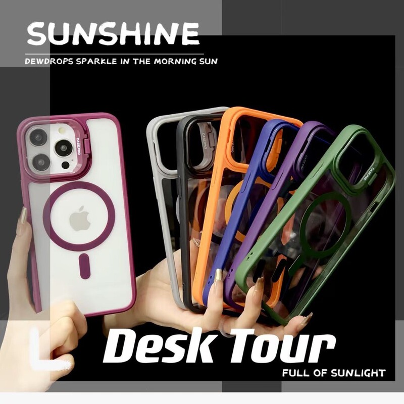 Lens Holder Magnetic Phone Case 16 Suitable for Apple 17 Pro Max Anti-Drop 14 Acrylic 13/12 Trendy 11