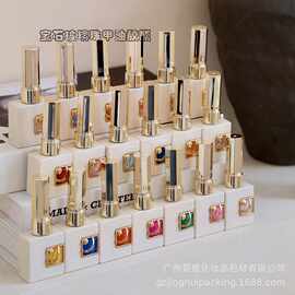 色卡珠子方瓶甲油胶空瓶定 制美甲瓶刷热门系类贴片厂家批发