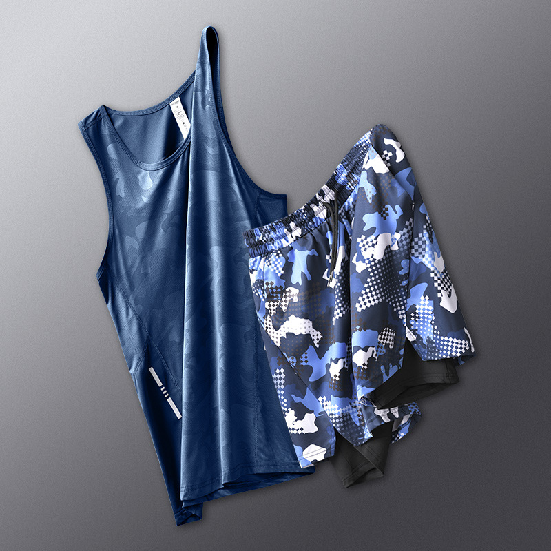 Traje de Baño de Dos Piezas para Hombre de Poliéster de Secado Rápido para Natación image 11